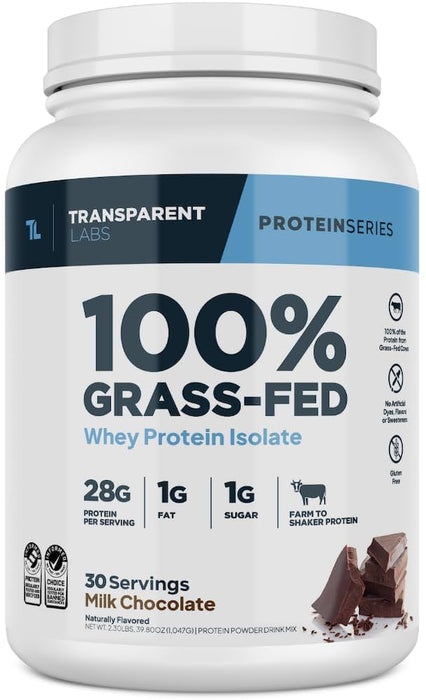 Transparent Labs 100% Grass Fed Whey Protein Isolate
