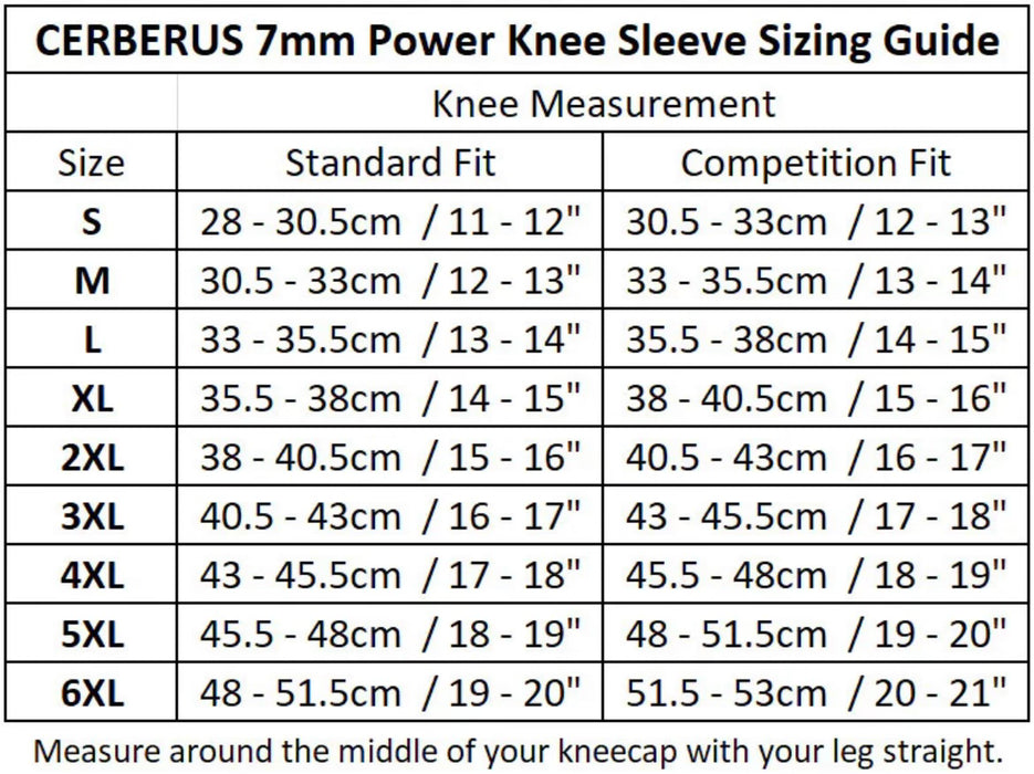 Cerberus 7mm Power Knee Sleeve