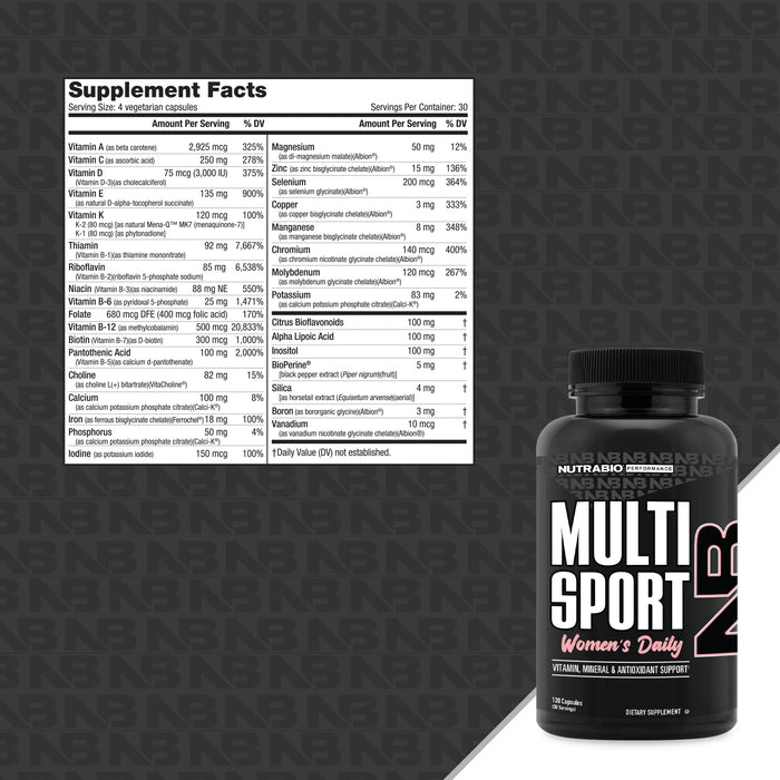 NutraBio MultiSport for Women