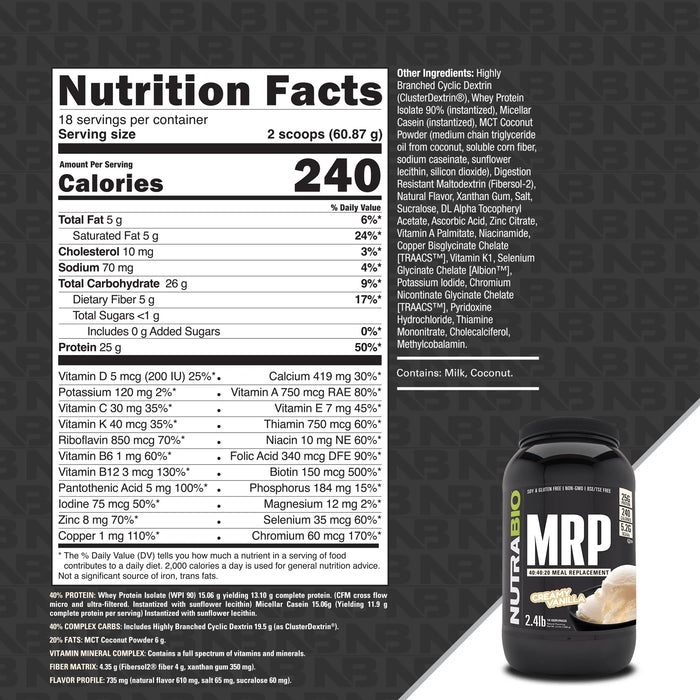 NutraBio MRP Meal Replacement