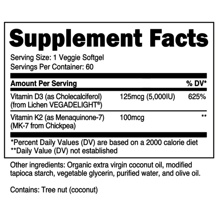 Transparent Labs Vitamin D3 + K2 Softgel