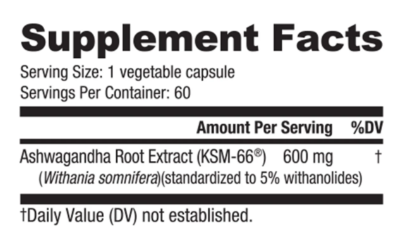 NutraBio Ashwagandha