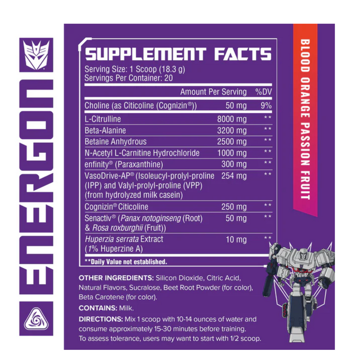 Core Nutritional Transformers Pre-Workout