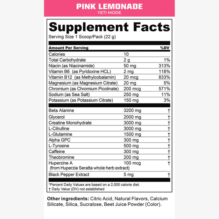 MTN OPS Yeti Mode High Stimulant Pre-Workout