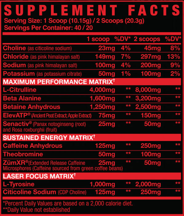 Axe & Sledge Intake Pre-Workout